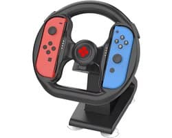 Turqero Stuurwiel voor Nintendo Switch Joy Con – Race Stuur - Racing wheel - Nintendo switch Accessoires - geschikt voor Switch & OLED - Zwart