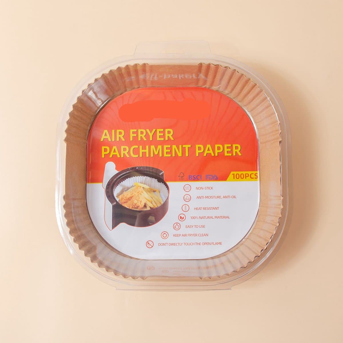 16cm*16cm, 200 vellen, vierkante bakplaat voor airfryer, speciaal voor airfryers. — afbeelding 1