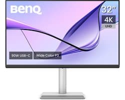 BenQ Mac Monitor MA320U 32 inch 4K UHD - Beeldscherm voor MacBook Pro, MacBook Air en Mac mini - 2 x HDMI - 2 X USB-C - 90W/15W voeding - M-book modus - P3 kleurengamma