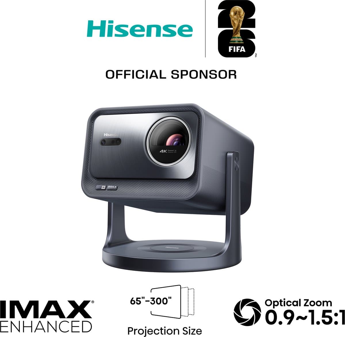 Hisense C2 Pro 4K TriChroma Laser Projector, 65 tot 300 inch, 2600 ANSI lumen, Dolby Vision, IMAX Enhanced — afbeelding 1