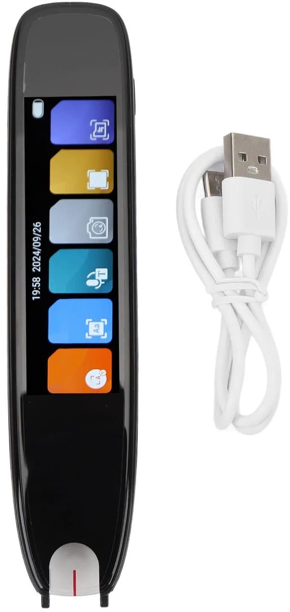 Aipen Vertaalcomputer - Vertaal Apparaat - Vertaalpen - 142 Talen - Slimme Vertaler - Smart Scanner Translator - Ai Vertaal Apparaat - Spraak Vertaal Functie - Voorleespen - Zakelijk Woordenboek - Met Lcd-Scherm - Draagbare Vertaler - Zwart — afbeelding 1