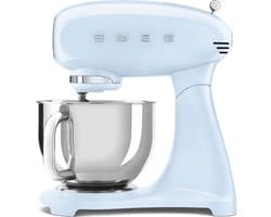 SMEG SMF05PBEU Keukenmachine - Keukenmixer - 1000W - 4,8L RVS Mengkom - 10 Snelheden - Planetaire Mengbeweging - Inclusief 4 Accessoires - '50s Style - Pastelblauw