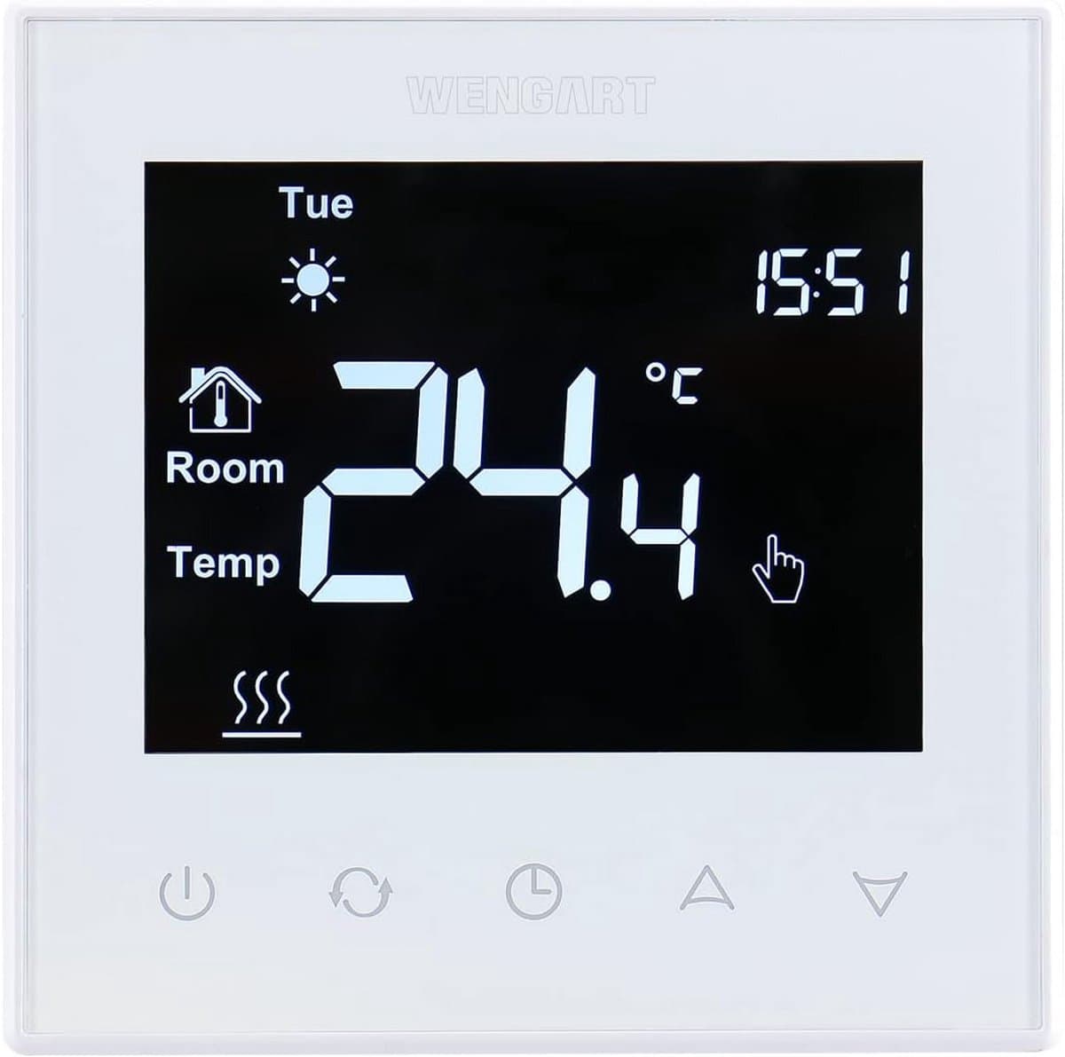 Programmeerbare Vloerverwarming Thermostaat met LCD Touchscreen voor Watergedragen Systemen — afbeelding 1