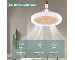 Plafondlamp met Ventilator, E27 Kroonluchter met Afstandsbediening