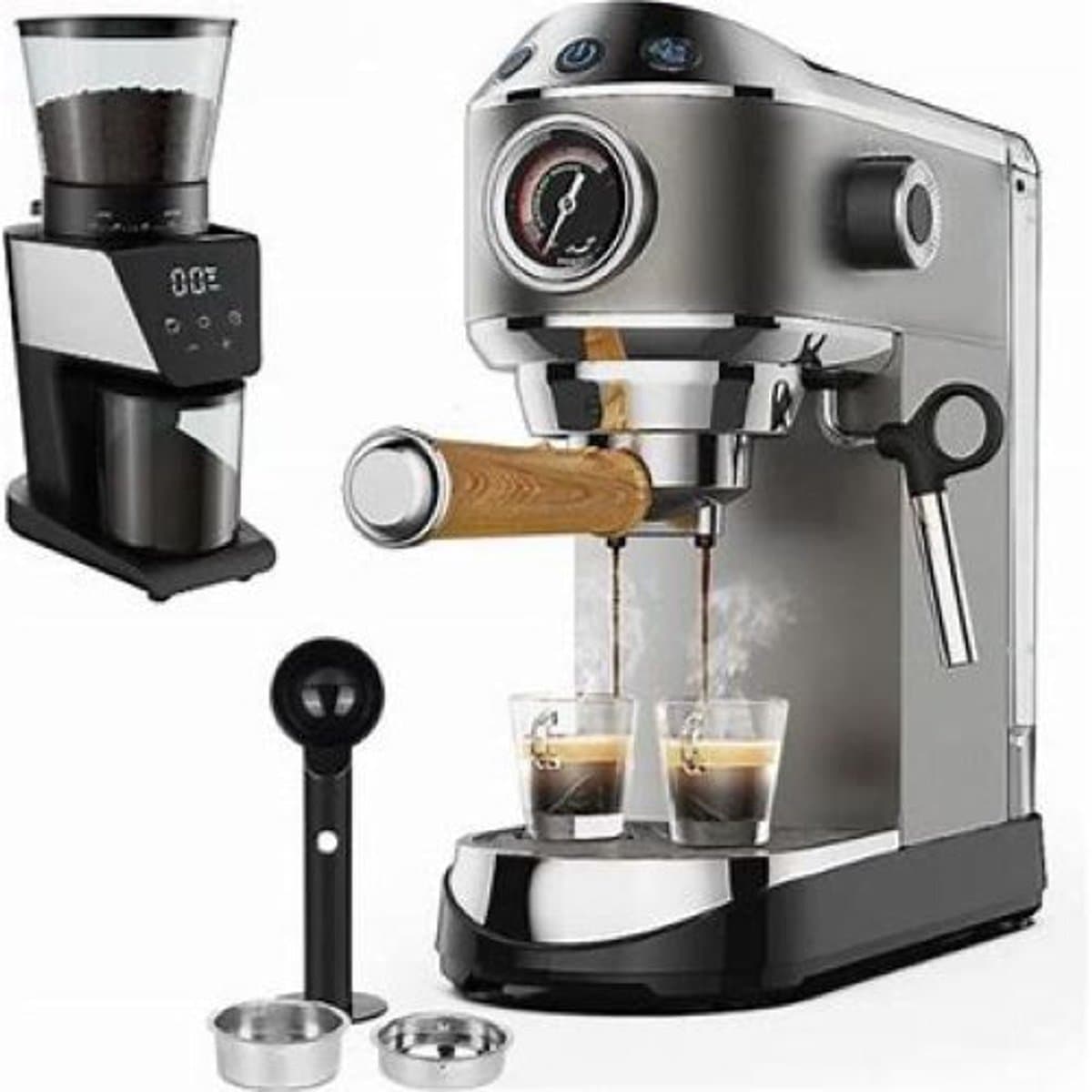 20 Bar Espressomachine met Melkopschuimer – Café‑kwaliteit koffie thuis — afbeelding 1