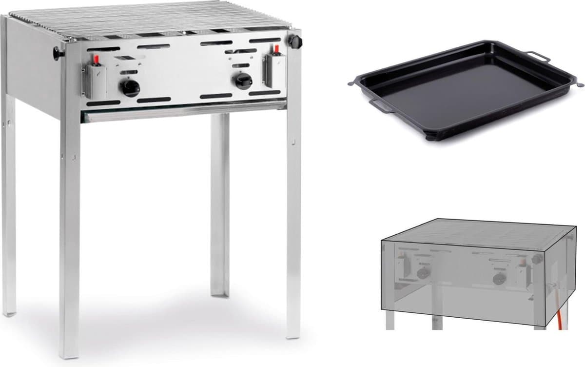 Hendi Grill-Master Maxi - Gasbarbecue + Bakplaat + Afdekhoes — afbeelding 1