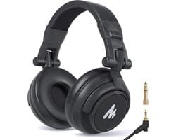 Maono MH601 DJ Koptelefoon met draad - Studio Koptelefoon - Over Ear - Hoofdtelefoon - Zwart