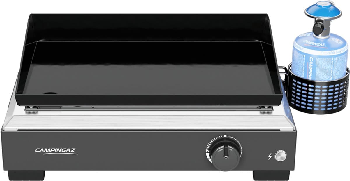 Campingaz Othello 1 CV Plancha - 1.350 cm² kookoppervlak – Blue Flame brander voor optimale warmteverdeling – Zwart — afbeelding 1