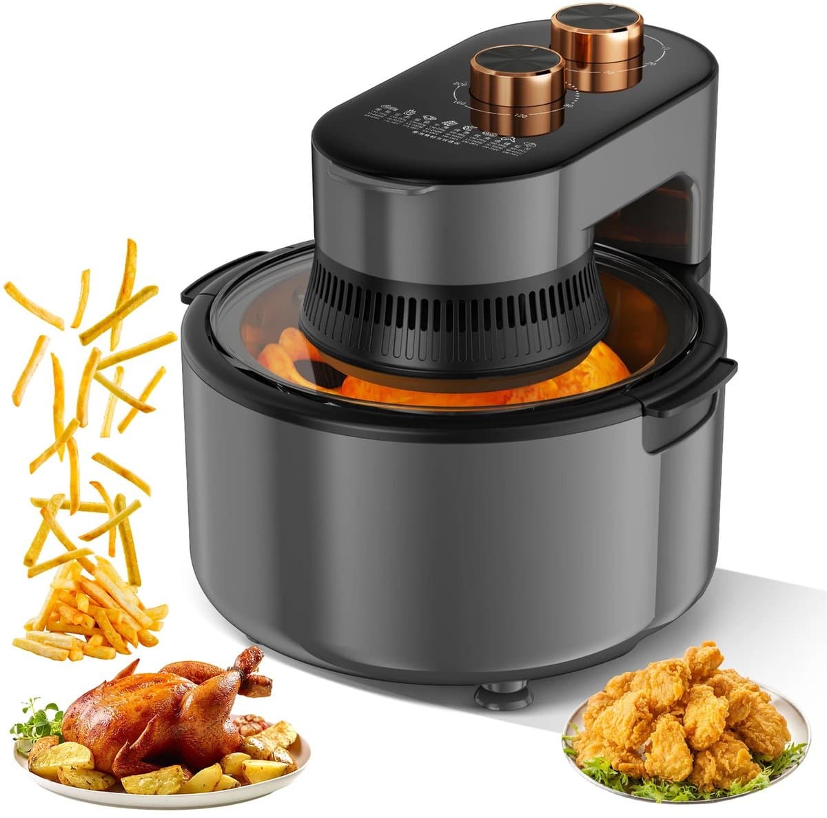 Sensova - Heteluchtfriteuse 4 Liter - 1200W - Slimme Oven met 360° Heteluchtcirculatie - Visuele Airfryer met Touch Display en Automatische Programma’s voor Gezond Koken — afbeelding 1