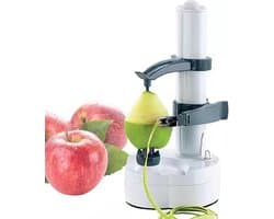 Elektrische Schilmachine - Groente Fruit Schillen - Snelle Keuken Hulp - Automatische Balans - 29x14 cm - Wit Zwart