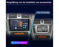 Junsun Android 15 Autoradio Geschikt voor Toyota Avensis T27 2008-2015 Accessoires, Draadloze CarPlay & Andriod Auto, DAB+, GPS-Navigatie, WIFI, Bluetooth, RDS, DSP, SWC, 9-inch Touchscreen, 4 GB+64 GB, DSP, Octa-Core processor