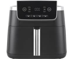 Airfryer enkele Lade - 4-in-1 Airfryer - Roosteren, Opwarmen, Drogen - Voor 1-2 Porties, Digitaal, Voor Bevroren Voedsel - Anti-aanbak Lade & Mandje - 2000W