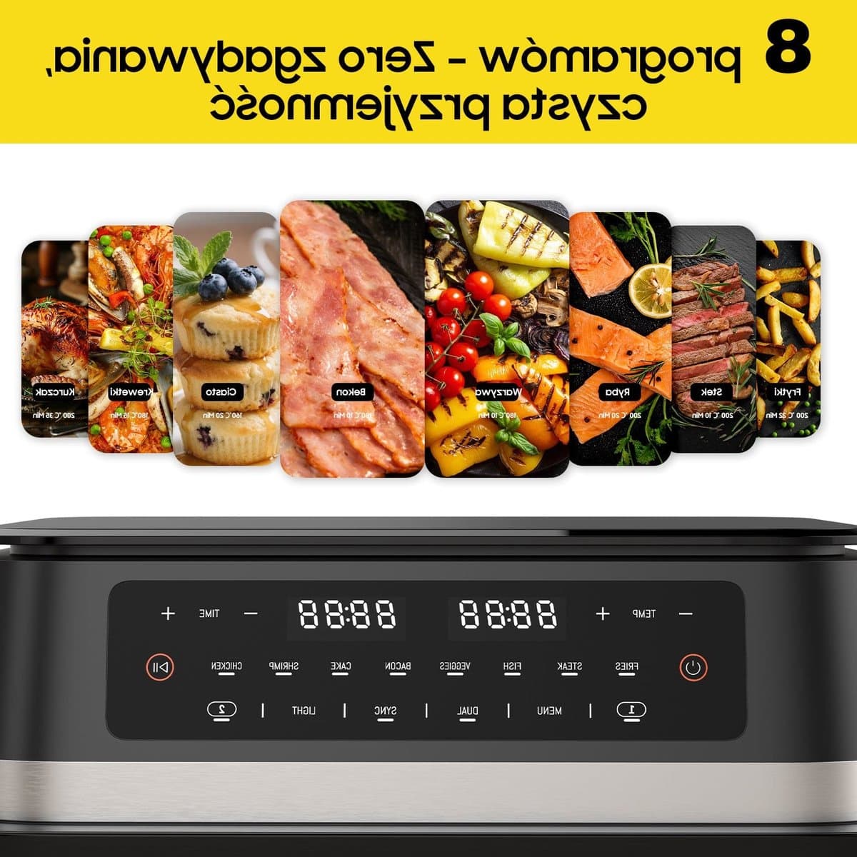 Airfryer – Heteluchtfriteuse – Digitale Friteuse – Gezond Koken – XXL 11L – 2950W Vermogen – Dual-Zone Met Verwijderbare Divider — afbeelding 1