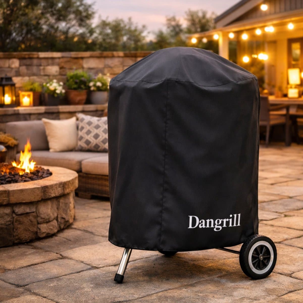 BBQ Hoes Rond - Universeel tot 72cm - Kettle BBQ Kamado - Big Green Egg - Grill Guru -The Bastard - Patton - Weber - Kolen - bbq hoes — afbeelding 1