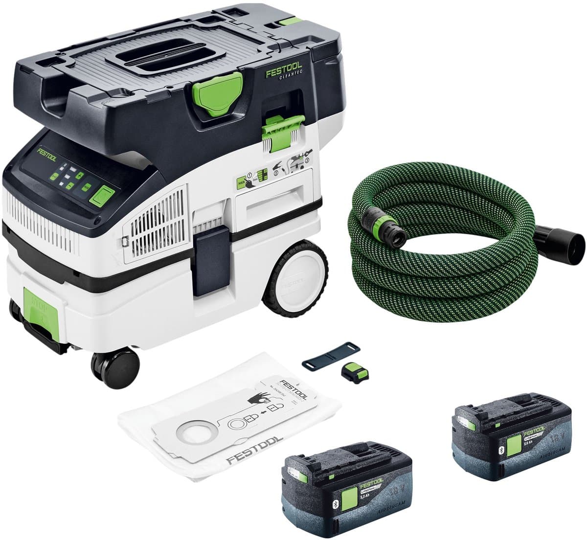 Festool CTLC MINI I-Basic accu mobiele stofafzuiger 36 V ( 2x 18 V ) stofklasse L + 2x accu 5,0 Ah - zonder oplader — afbeelding 1