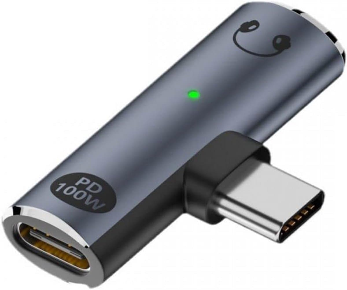 USB-C naar 3.5mm Audio Adapter met 100W PD Snelladen - DAC AUX HiFi Geluid — afbeelding 1