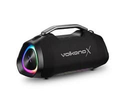 VolkanoX Ignite Ultra Bluetooth Speaker - Muziek box - 180W Partybox met RGB Verlichting - Spatwaterdicht - TWS - Zwart