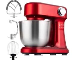 RWB® Mixer met Mengkom - Keuken Mixer - Mix Machine - Rood - 23 x 34 x 36 cm
