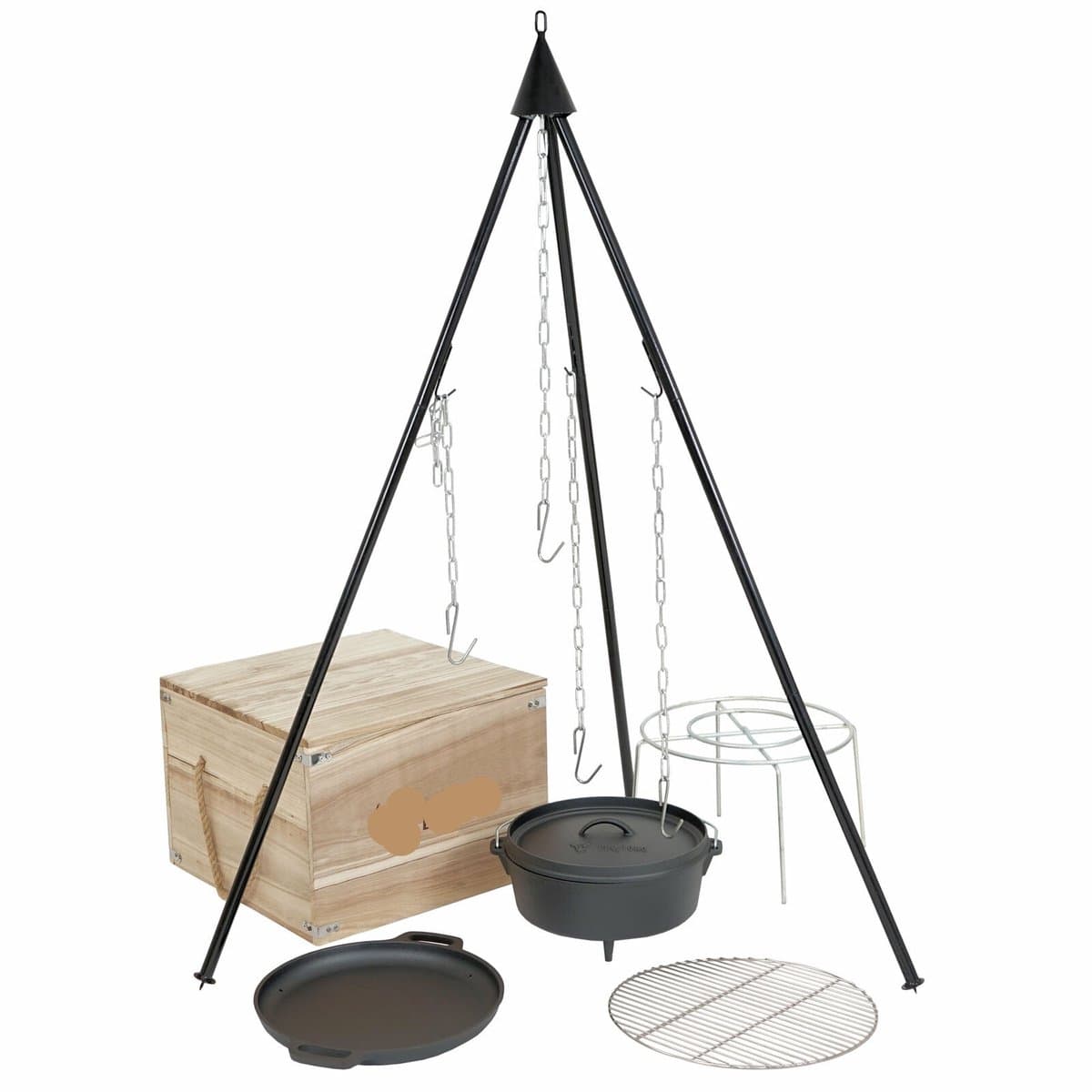 M.T.C-Driepoot set-Tripod-3 poot-Grillen-open vuur-Kampvuur-vuurschaal — afbeelding 1