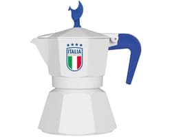Moka pot Mokavit FIGC Wit – Italiaanse percolator 3 kopjes – Alternatief voor Bialetti – Voetbal editie