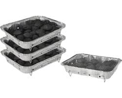 Wegwerp Barbecue met Houtskool – 3 Stuks – Instant BBQ voor Camping, Balkon of Picknick – Inclusief Rooster – Barbecue Accessoires – BBQ Kopen