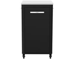 Cozze® Outdoor Kitchen - Smalle Buitenkeuken Tafel - BBQ Werkstation - Met RVS Werkblad - 110 cm