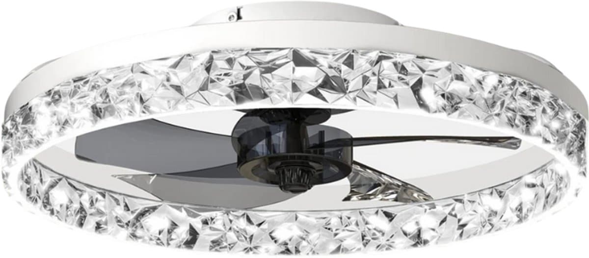 Nivard Plafondventilator - Met Verlichting - Plafond Ventilator - Met Lamp - Plafonniere Met Ventilator - Met Licht - Wit — afbeelding 1