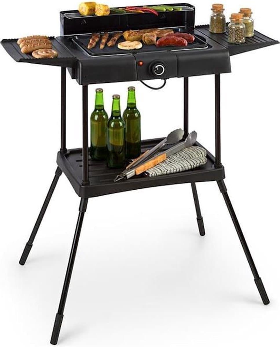 Elektrische Barbeque Grill en Vetopvangbak - Staande- en Tafel BBQ - 2000 Watt — afbeelding 1
