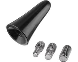 TLVX Zwarte Mini Auto FM Antenne - Antenne voor Auto - Auto AM Antenne – GPS - GSM Signaal - Auto Antenne - Auto Radio - FM Muziek – Radio FM Antenne – Hoge Kwaliteit – 3,1 cm klein – Aluminium – 1 stuks inclusief schroefdraad