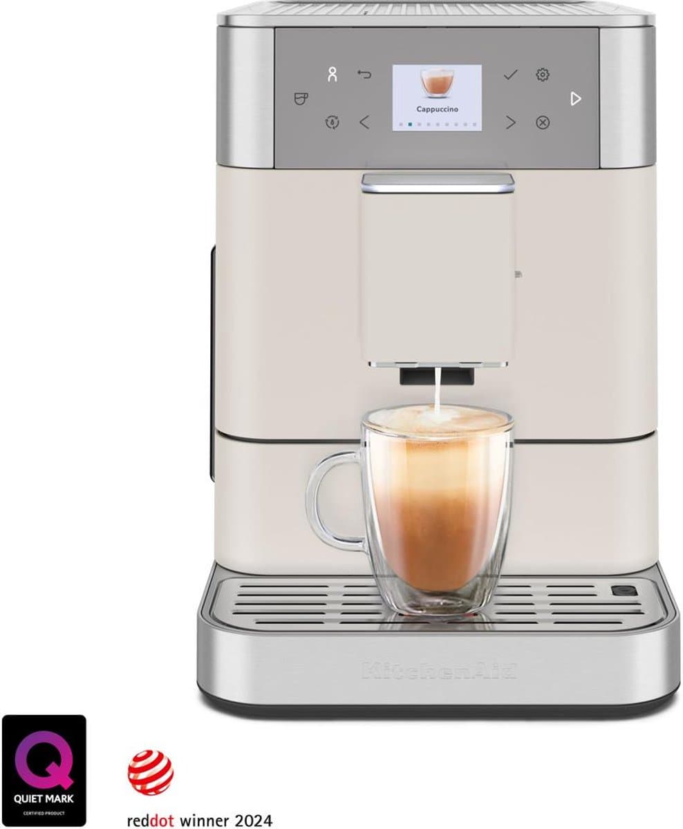 KitchenAid Volautomatische Espressomachine KF6 - koffiemachine met 15 receptopties en automatische melkopschuimer - Porcelain White — afbeelding 1