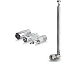 75 Ohm HiFi draagbare telescopische FM-antenne voor binnen voor Bluetooth-stereo-ontvangermuzieksysteem