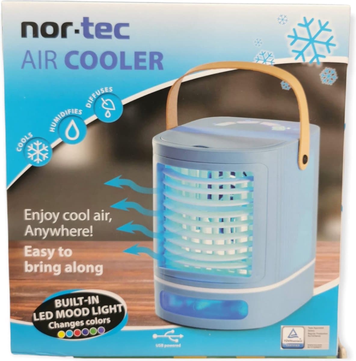Air Cooler - Mini Airco - Luchtkoeler - Ventilator - Kleur - USB - Laptop - Kantoor - Office - Water — afbeelding 1