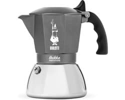 Bialetti Brikka Induction Percolator 4 Kops – Espresso Maker – Inductie Geschikt – Crema-laag – Zwart/RVS