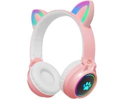 Kinder Koptelefoon-Draadloze Hoofdtelefoon-Bluetooth Koptelefoon Kinderen Met Kattenoortjes-Kinder Hoofdtelefoon Over Ear