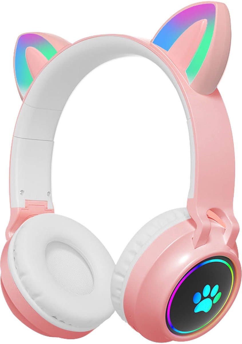 Kinder Koptelefoon-Draadloze Hoofdtelefoon-Bluetooth Koptelefoon Kinderen Met Kattenoortjes-Kinder Hoofdtelefoon Over Ear — afbeelding 1