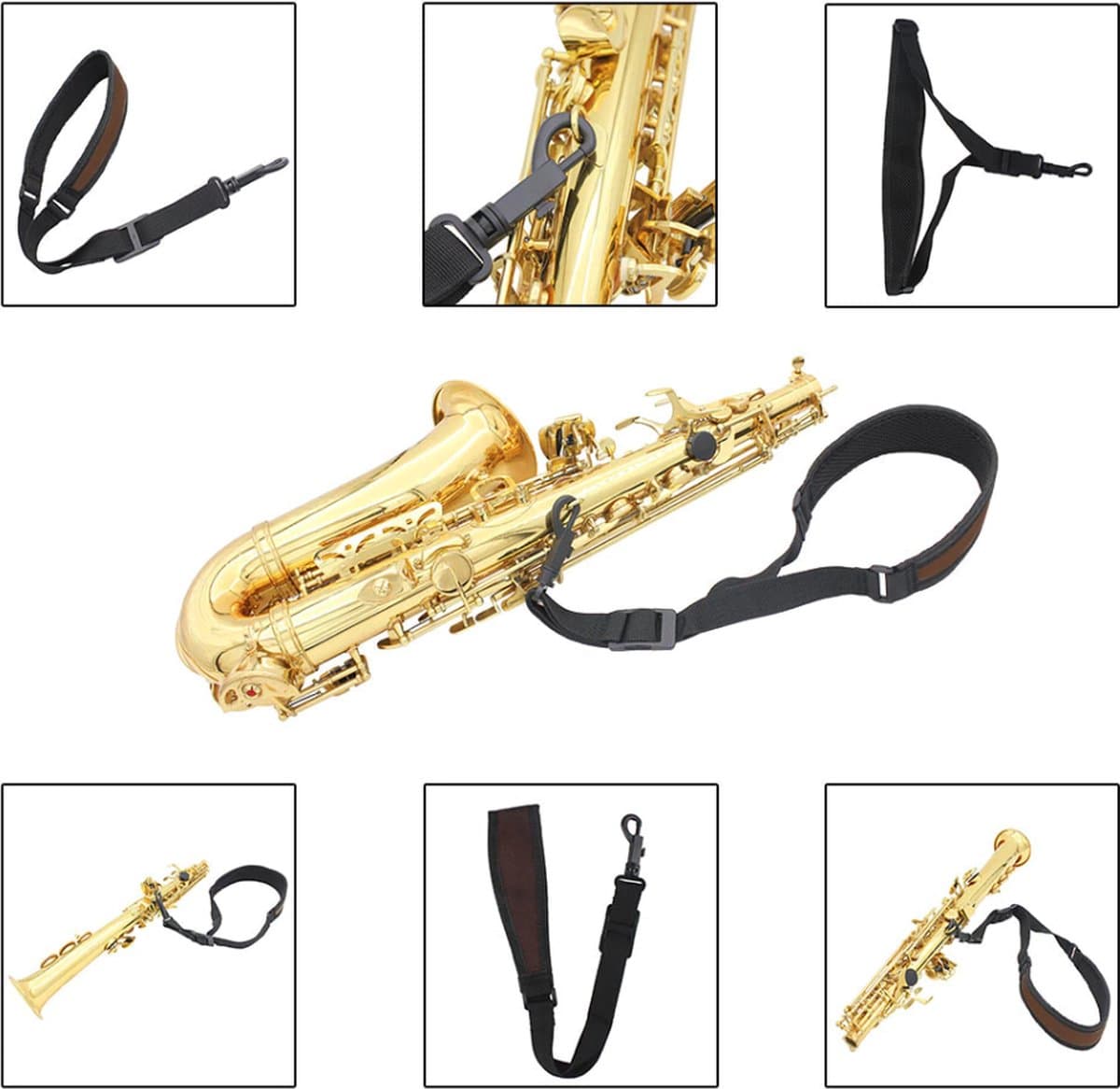 Saxofoon Nekband - Saxofoon Draagkoord - Saxofoon Draagband — afbeelding 1