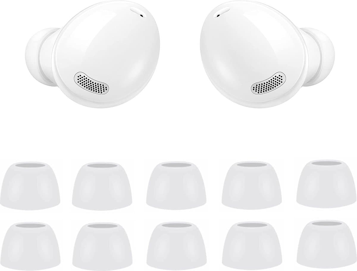 Oordopjes geschikt voor Samsung Galaxy Buds Pro - Samsung Galaxy Buds Pro tips - Samsung Galaxy Buds Pro vervanging tips - 5 paar oordopjes voor Samsung Galaxy Buds Pro - Wit / Medium — afbeelding 1