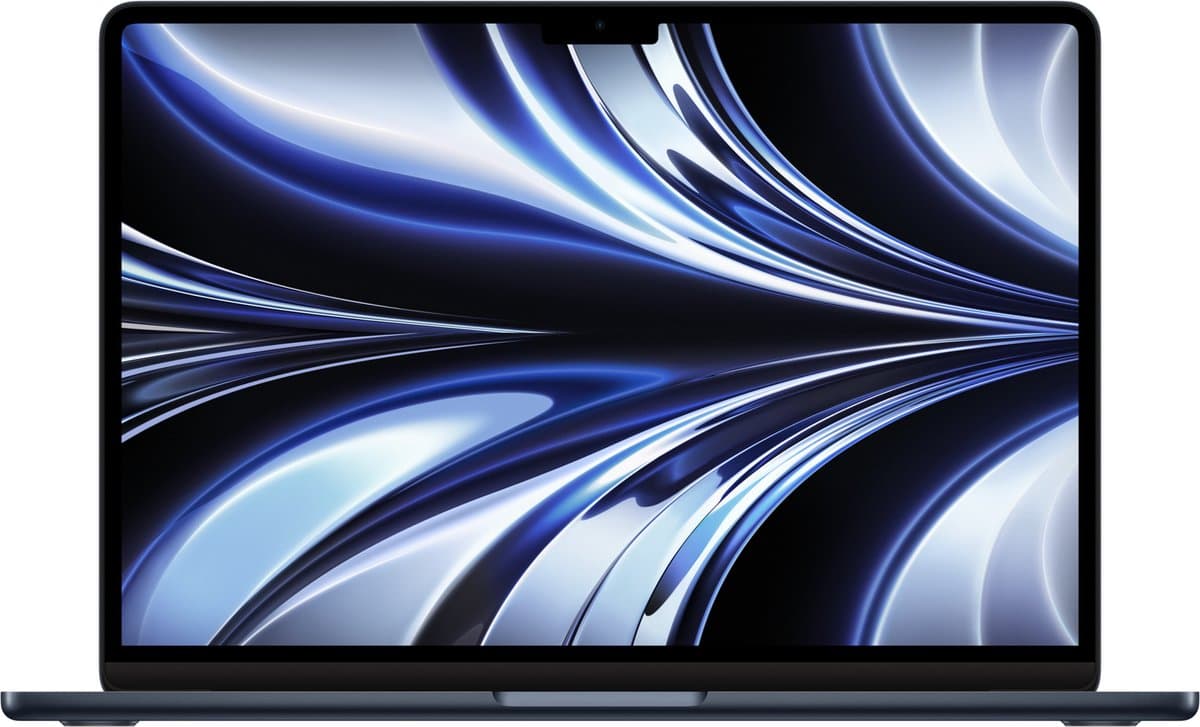 Apple MacBook Air (2022) MLY43N/A - CTO - 13.6 inch - Apple M2 - 512 GB - Middernacht — afbeelding 1