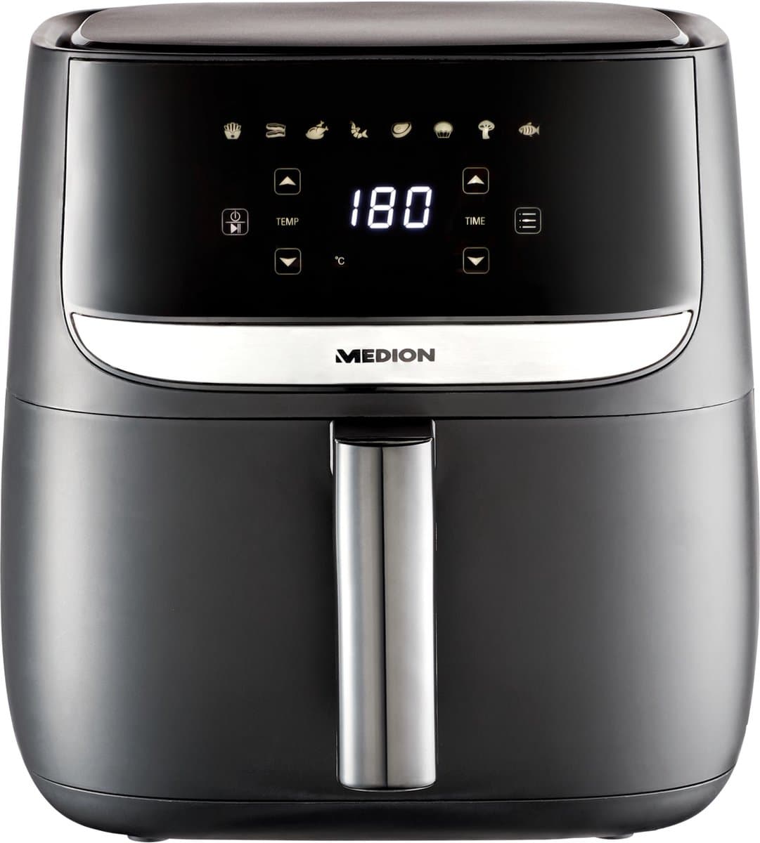 MEDION Airfryer MD10532 - 5,7 L - ca. 1700 W - 9 programma’s - Zwart — afbeelding 1