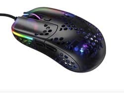CHERRY XTRFY MZ1 Gaming Muis - Ultra Licht - 16000 DPI - RGB - 1.8m Kabel - Zwart