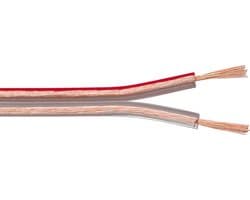 Luidspreker kabel (CCA) - 2x 2,50mm² / transparant - 20 meter