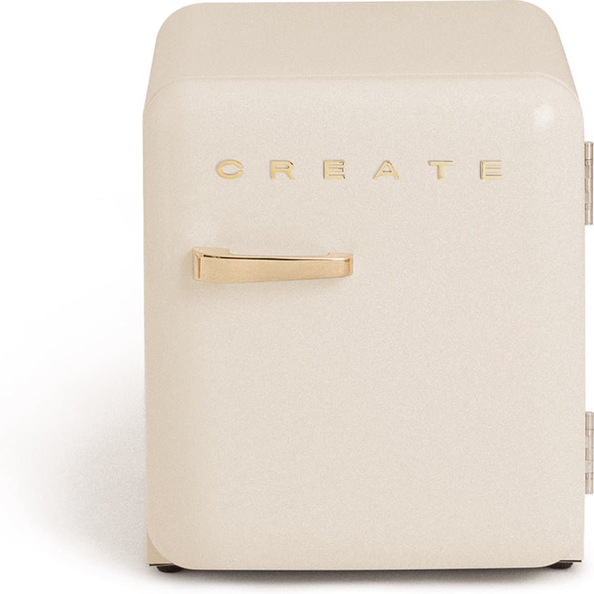 CREATE - Koelkast in retrostijl - Gebroken wit - Handvat Goud - FRIDGE RETRO 48L — afbeelding 1