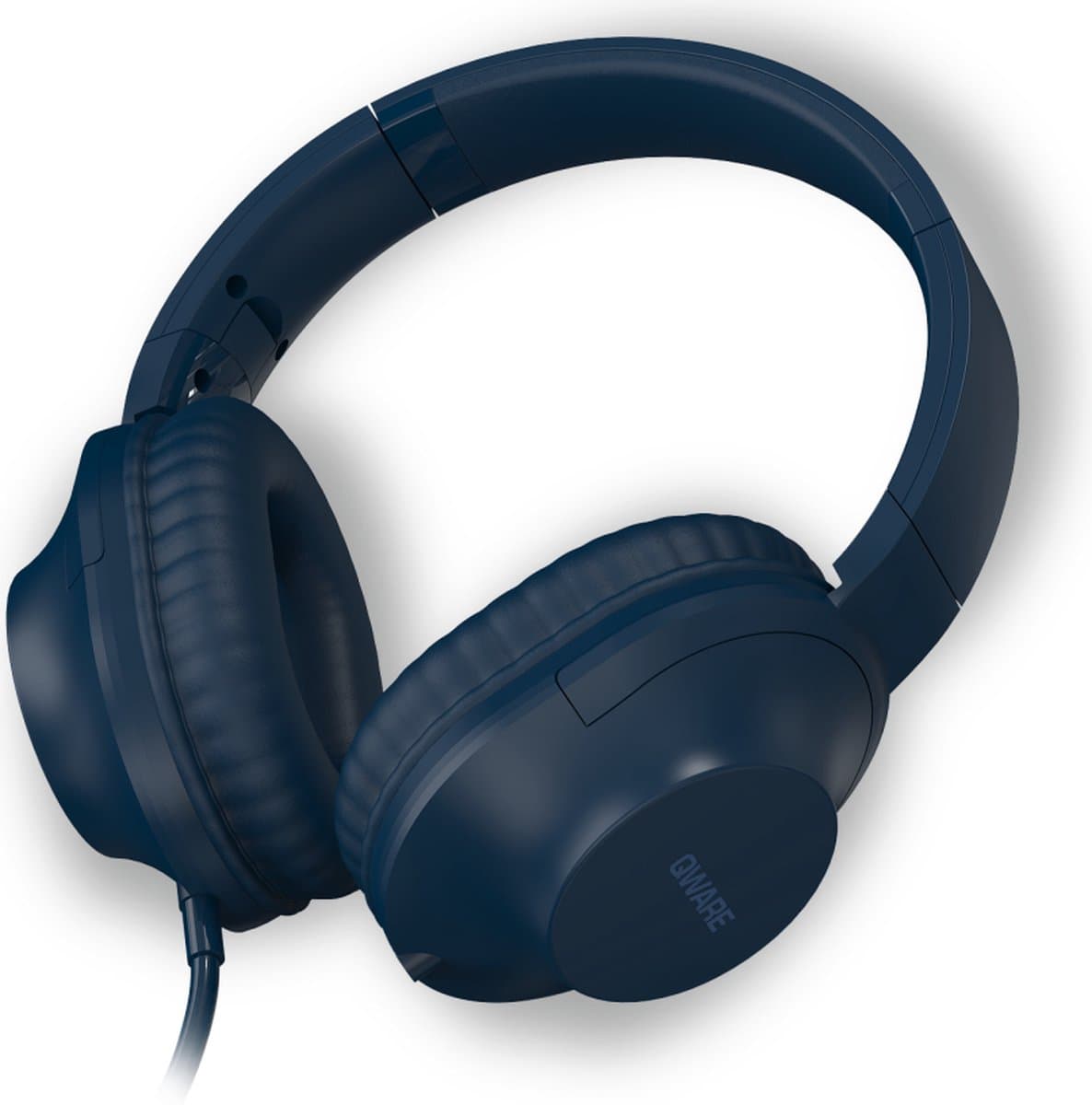 Qware Sound - Koptelefoon Kinderen – Koptelefoon Volwassenen - Koptelefoon Bedraad - Wired - Kabel - Headphone - Blauw — afbeelding 1