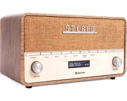 Denver DAB Radio XL - Retro Radio - Bluetooth - DAB+/ FM - Batterijen & Netstroom - DAB36LW