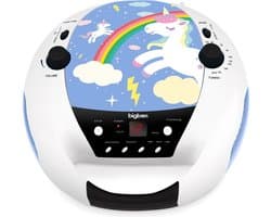 Bigben CD52 - Draagbare Radio CD-Speler - Microfoon - Eenhoorn/Unicorn - Blauw