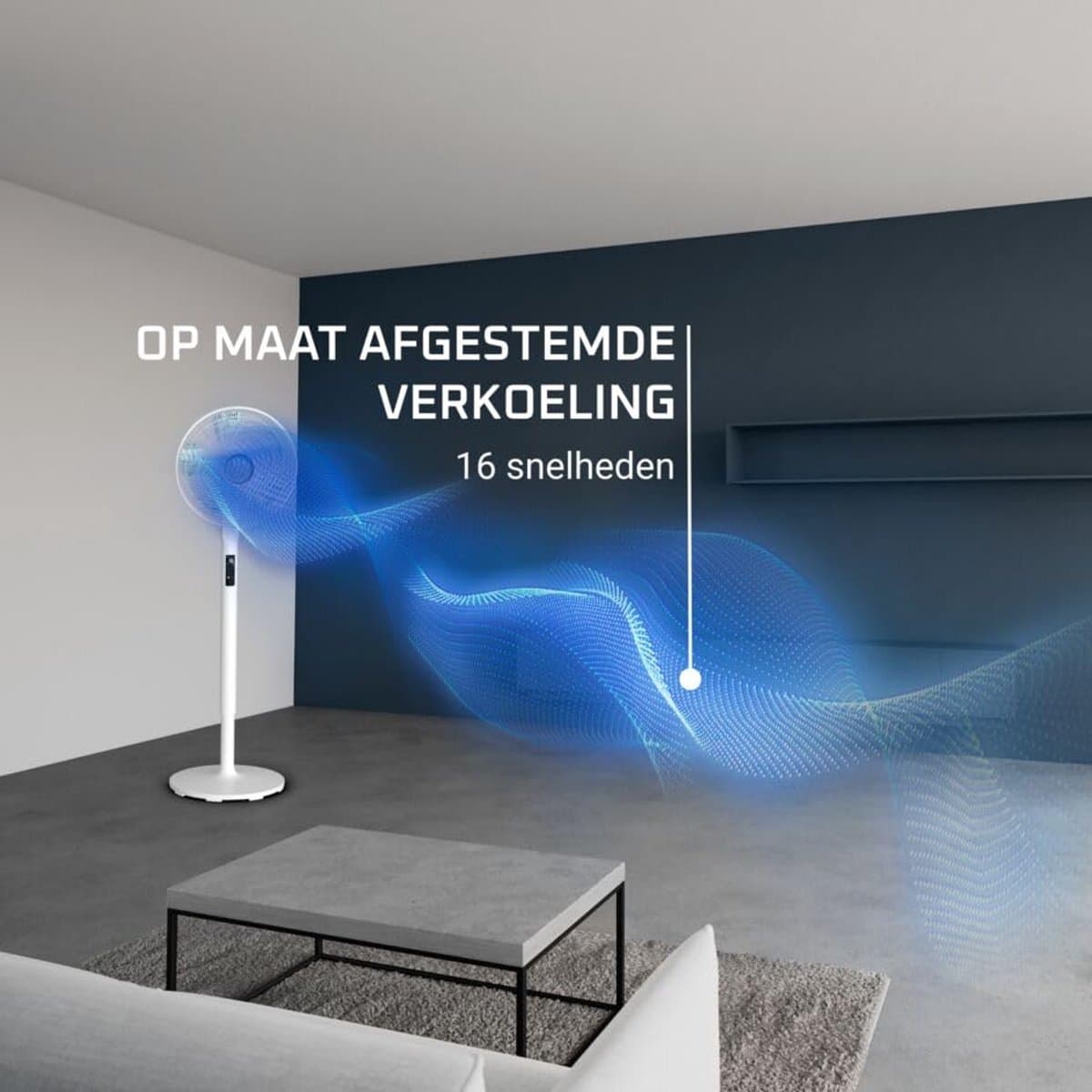 Krachtige en Stille Vloer Ventilator met Efficiënte Motor, Energiebesparend — afbeelding 1