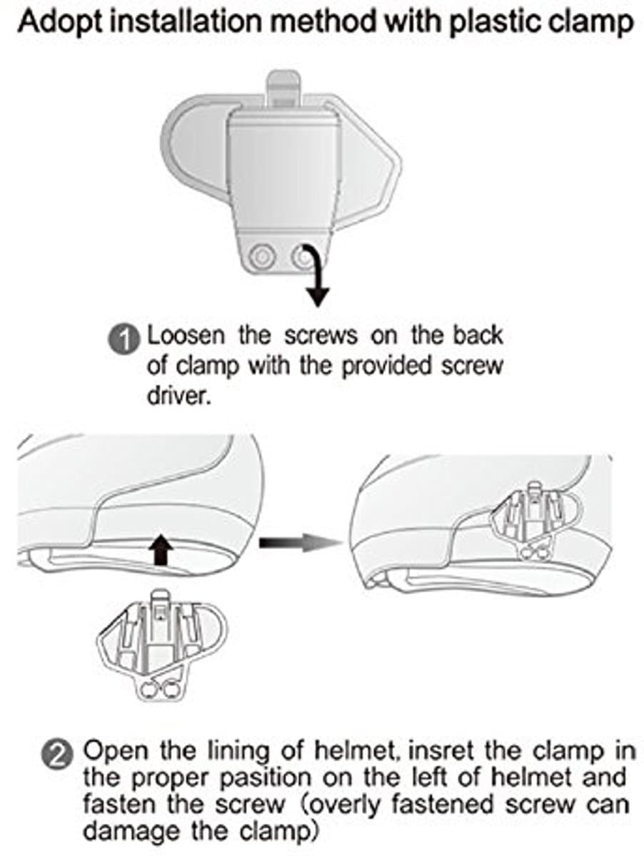 Montagebeugel voor Bluetooth headset intercom voor motorhelmen — afbeelding 1