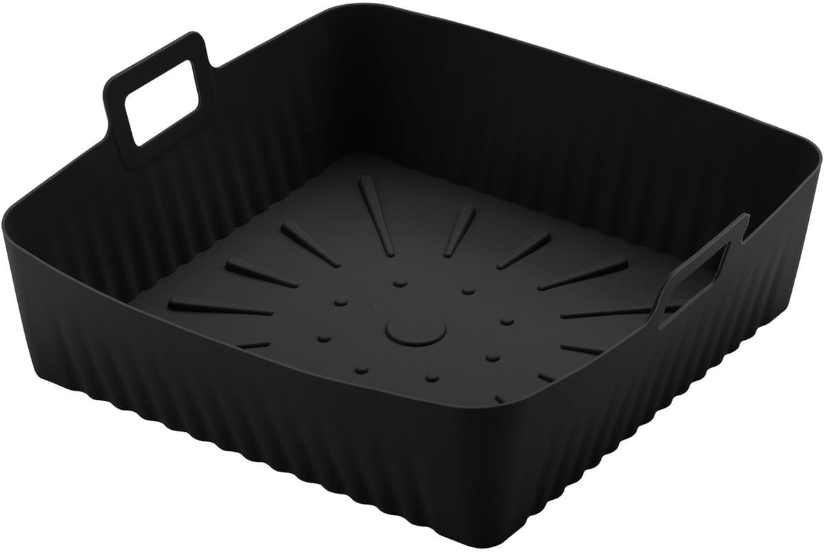 23cm Grote Airfryer Siliconen Mand Liner 9-inch XXL Airfryer Vorm Herbruikbare Vierkante Ovenbakplaat, Geschikt voorCosori Ninja 6-8QT — afbeelding 1