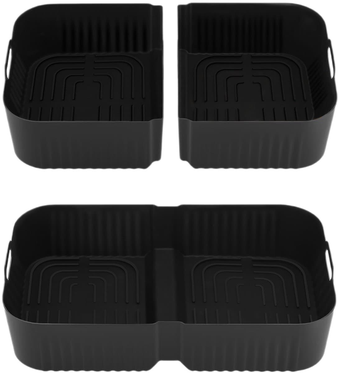 Airfryer siliconen bakplaat rechthoekige oven bakmand Geschikt voor/AF500 airfryer accessoires siliconen mand herbruikbare voering — afbeelding 1