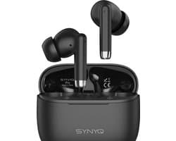 Synyq iPro - Draadloze Oordopjes – Universeel - Bluetooth Oordopjes – Oortjes draadloos – Oordopjes draadloos - Bluetooth 5.3 - Zwart